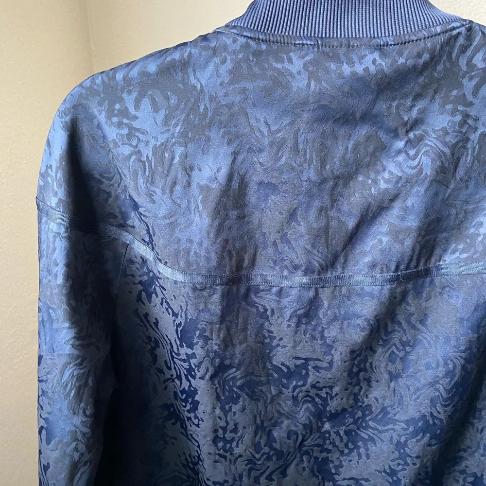 Nike full zip jacquard navy jacket, size M